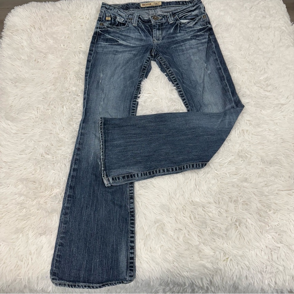 Big Star Casey K low rise fit, distressed jeans. Women’s Size 27 R